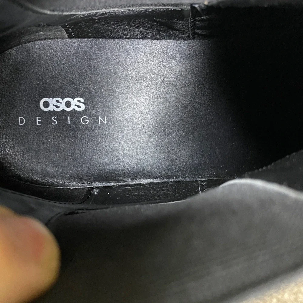 ASOS black leather